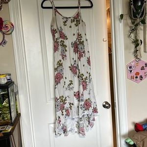 Adorable floral high low tank dress